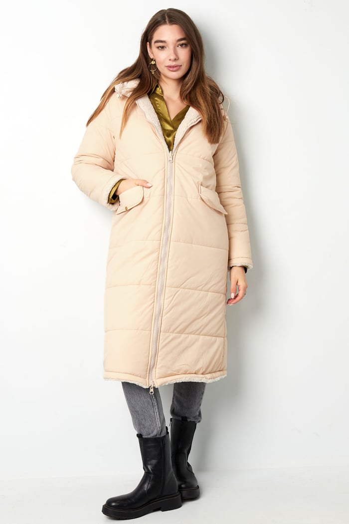 Nylon long coat - Brown - S h5Picture8